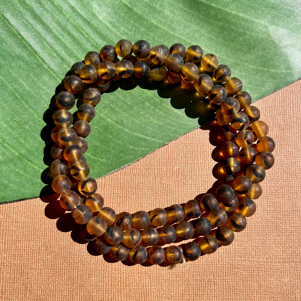 Brown "Tortoise Shell" Beads - 100Pieces