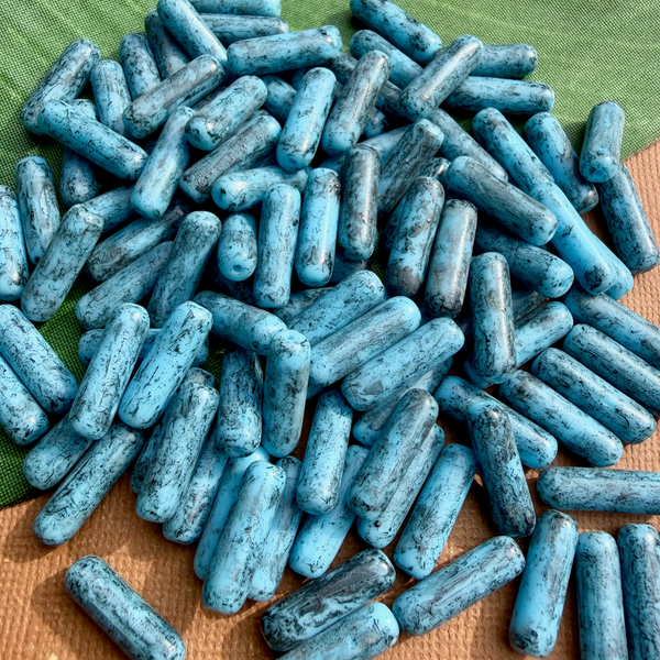 Picasso Blue & Black Tubes - 25 Pieces