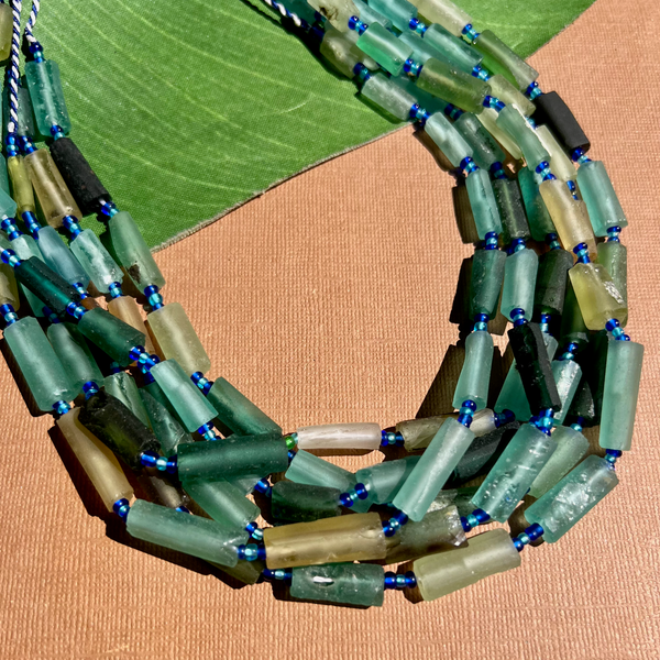 Roman Glass Tube Bead Strands
