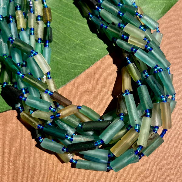 Roman Glass Tube Bead Strands