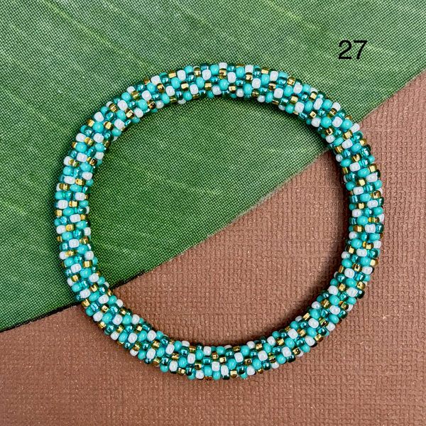 Turquoise Beaded Bangles
