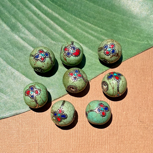 Turquoise Inlay Beads