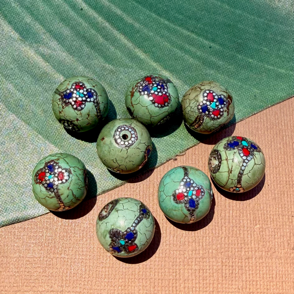 Turquoise Inlay Beads
