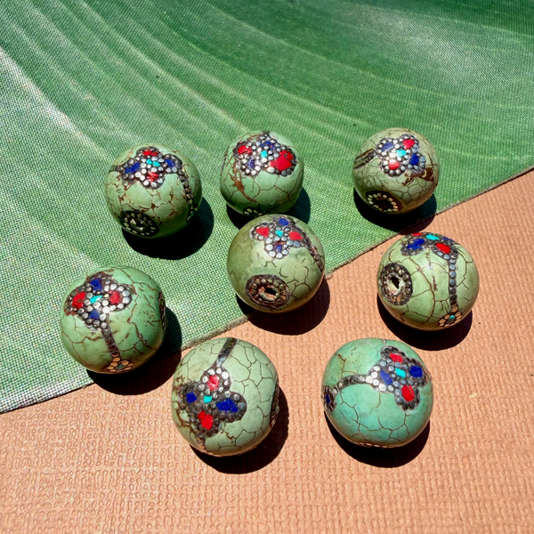 Turquoise Inlay Beads