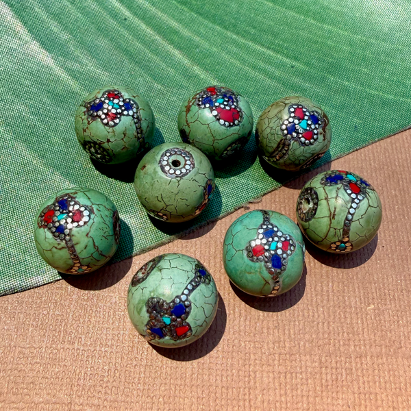 Turquoise Inlay Beads