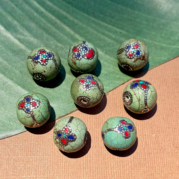 Turquoise Inlay Beads