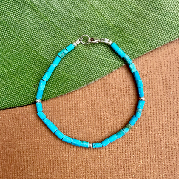 Turquoise Tube Bracelets - Sky Blue or Green