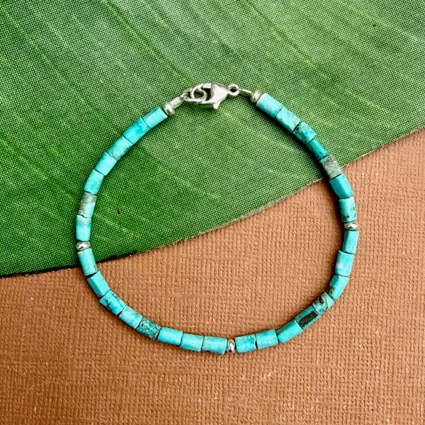 Turquoise Tube Bracelets - Sky Blue or Green