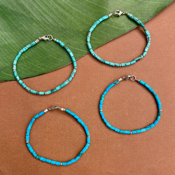 Turquoise Tube Bracelets - Sky Blue or Green