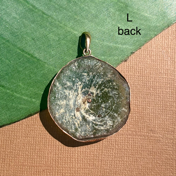 Roman Glass Extra Large Round Pendants - 1 Piece