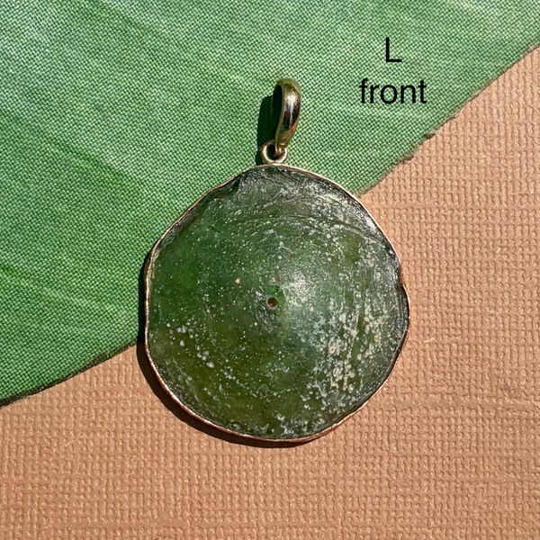 Roman Glass Extra Large Round Pendants - 1 Piece