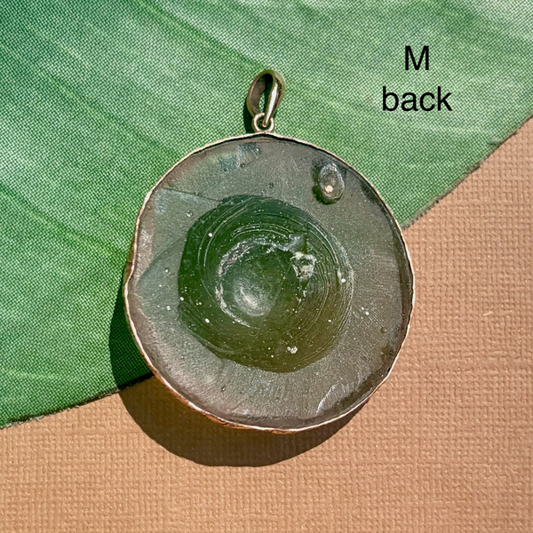 Roman Glass Extra Large Round Pendants - 1 Piece