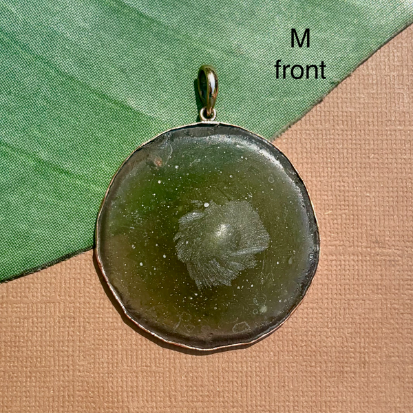 Roman Glass Extra Large Round Pendants - 1 Piece