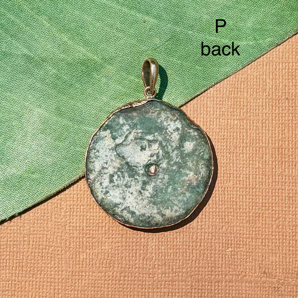 Roman Glass Extra Large Round Pendants - 1 Piece
