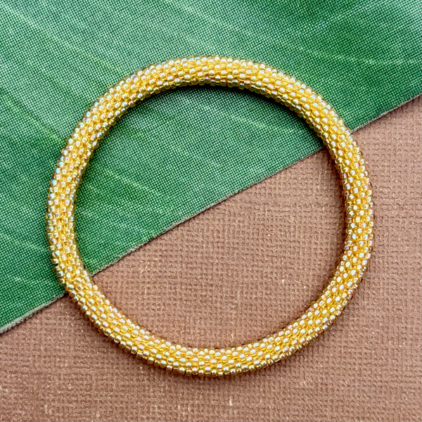Yellow Beaded Bangles #8