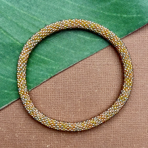 Yellow Beaded Bangles #9