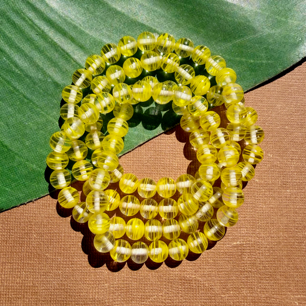 Yellow Wound Beads - 100 Pieces