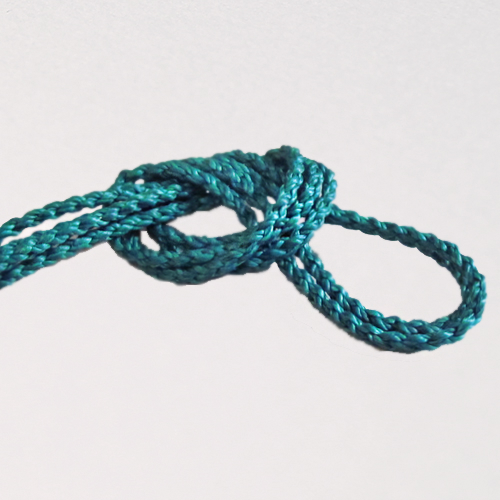 Teal - Braided Nylon Waxed Cord