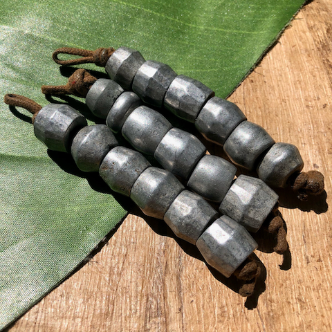 Old African Aluminum Beads - 5 to 6 Pieces
