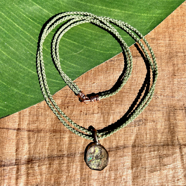 Silk Road Glass & Braided Cord Necklace/Bracelet