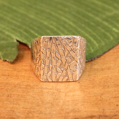 sterling silver ring - bamboo