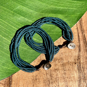 Blue Seed Bead Bracelet