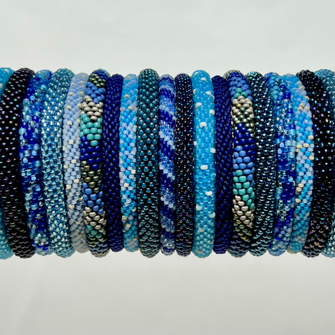 Bead Crochet Bracelet with Diamond Pattern  Clay with Style