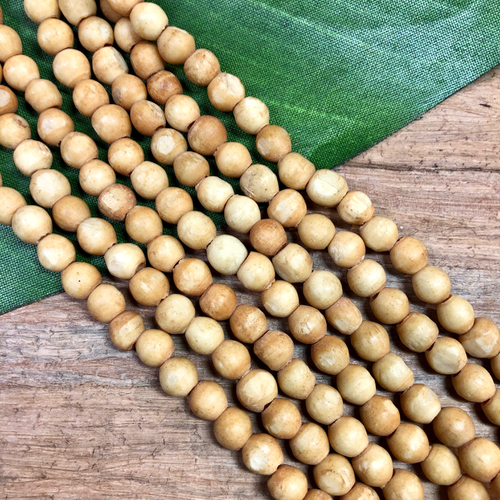 7mm Bone Beads - 50 Pieces
