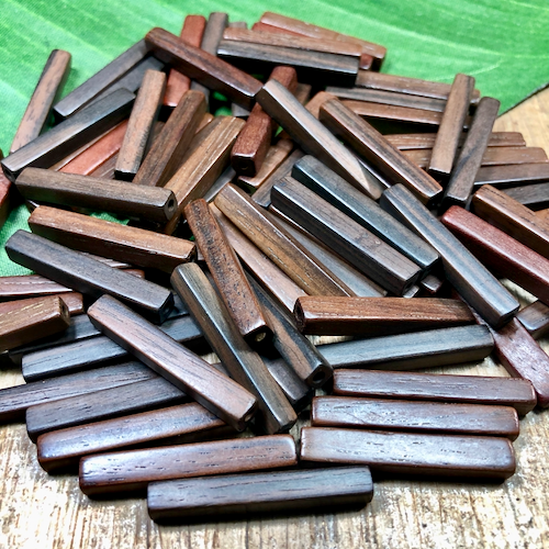 Brown Wood Rectangular Beads - 100 Pieces