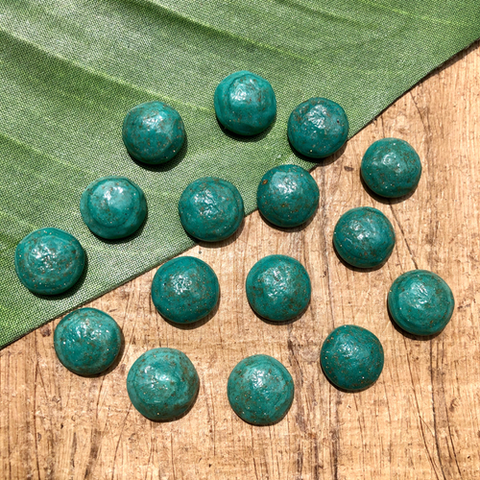 Green Turquoise Cabochon Lot - 16 Pieces