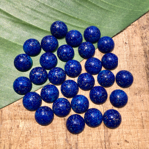 Blue & Gold Japanese Cabochons - 20 Pieces