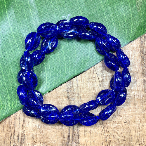 Cobalt Twist Beads - 30 Pieces
