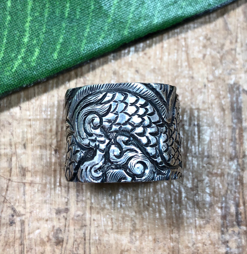 sterling silver ring - dragon