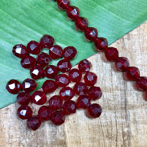 Faceted Pony Beads - 100 Pieces