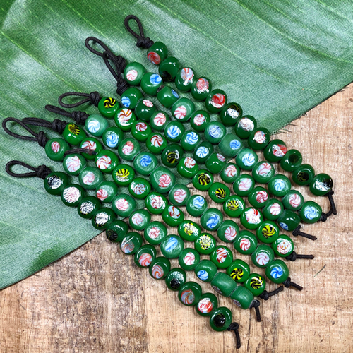 Manik Manik Green Beads - 12 pieces