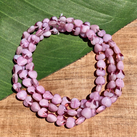 Pale Pink Heart Beads - 100 Pieces