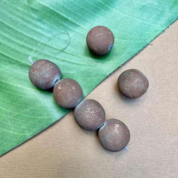 Meteorite Copper Raku Beads - 1 Piece