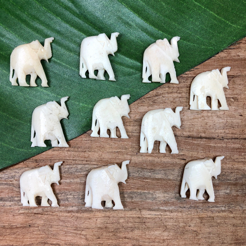 Bone Elephants - 7 Pieces