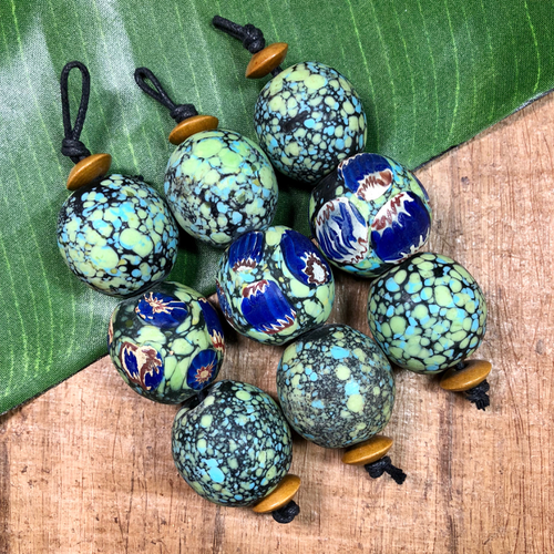 huge Indoneisan glass beads