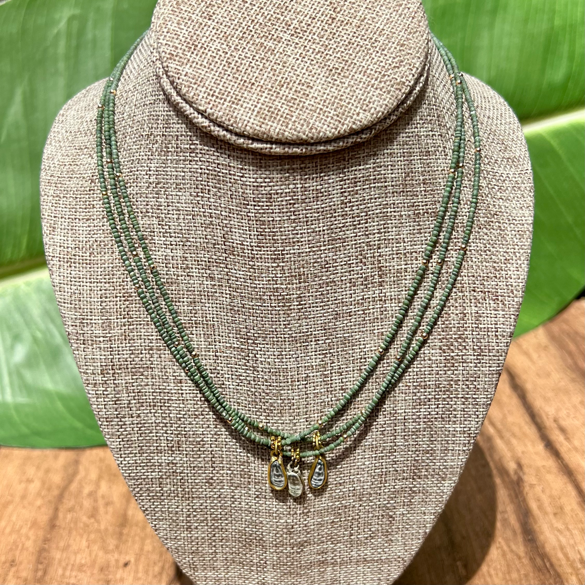 Green Jade Heishi Necklace