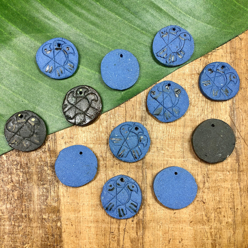 Japanese Ceramic Disc Pendants - 11 Piece Lot