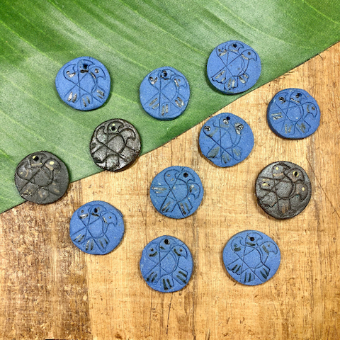 Japanese Ceramic Disc Pendants - 11 Piece Lot