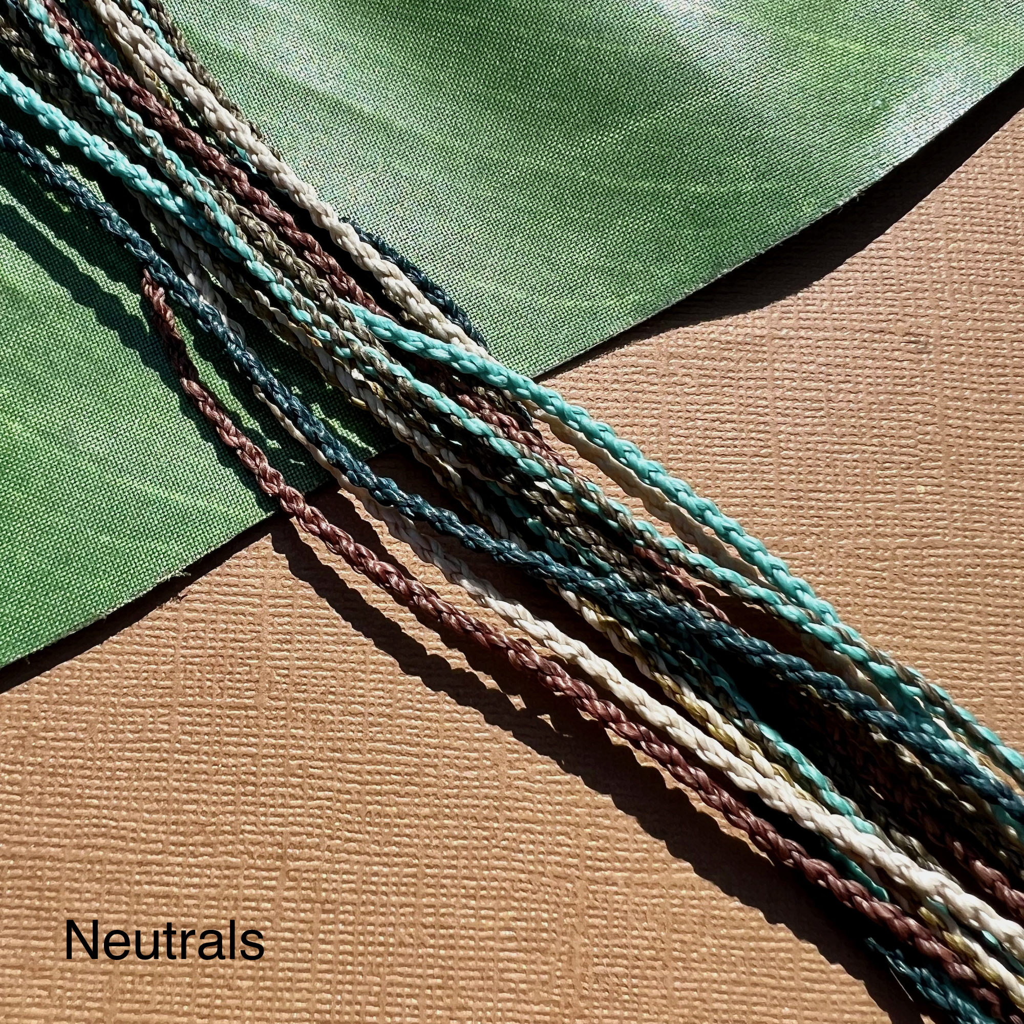 Multi Strand Braided Cord Necklace - Neutrals
