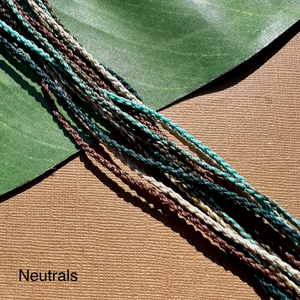 Multi Strand Braided Cord Necklace - Neutrals