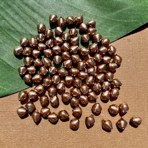 Nepal Copper Small Bi-Cone Beads - 12 Pieces