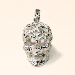 sterling silver skull pendant