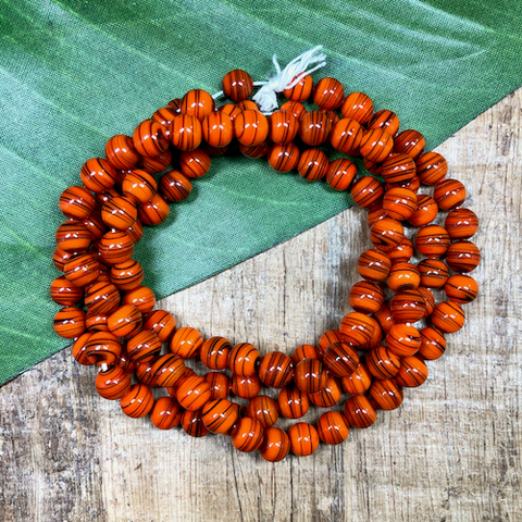 Orange Glass Rounds 5mm & 7.5mm