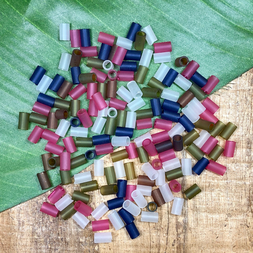 Plastic Tube Beads - 500 Pieces