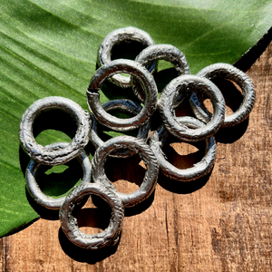 Silver Nigerian Brass Rings - 1 Piece