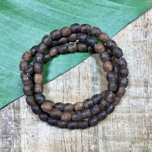 Dark Brown Small Oval Beads - 80 Pieces